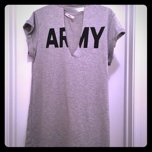 Gray army tee. Never worn.